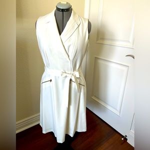 White House Black Market creamy white sleeveless dress. Size 12. Fully lined.